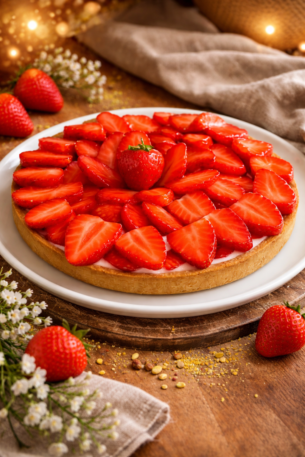 Tarte panna cotta fraises